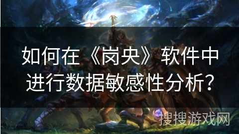 如何在《岗央》软件中进行数据敏感性分析？