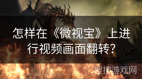 怎样在《微视宝》上进行视频画面翻转？