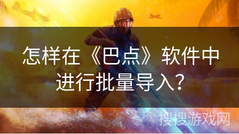 怎样在《巴点》软件中进行批量导入？