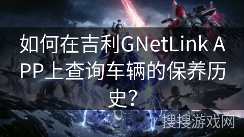 如何在吉利GNetLink APP上查询车辆的保养历史？