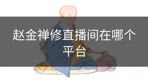 赵金禅修直播间在哪个平台