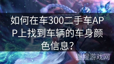 如何在车300二手车APP上找到车辆的车身颜色信息？