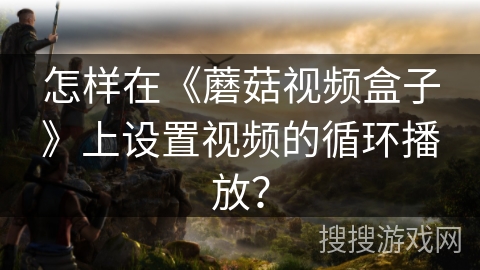 怎样在《蘑菇视频盒子》上设置视频的循环播放？