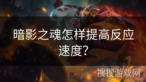 暗影之魂怎样提高反应速度？