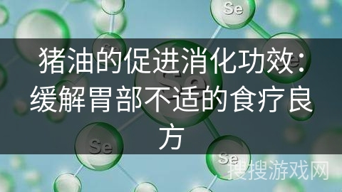 猪油的促进消化功效：缓解胃部不适的食疗良方