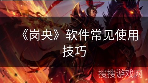 《岗央》软件常见使用技巧