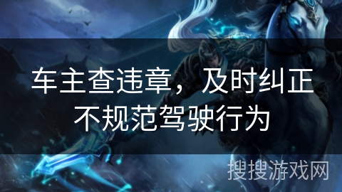 车主查违章，及时纠正不规范驾驶行为