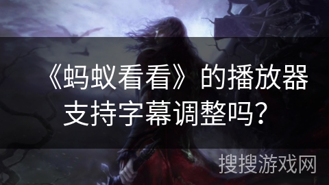 《蚂蚁看看》的播放器支持字幕调整吗？