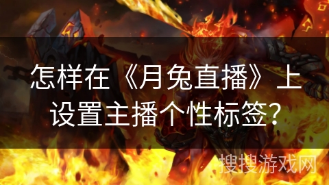 怎样在《月兔直播》上设置主播个性标签？