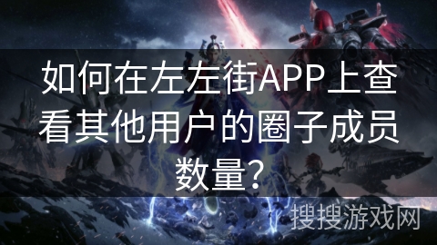 如何在左左街APP上查看其他用户的圈子成员数量？