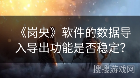 《岗央》软件的数据导入导出功能是否稳定？