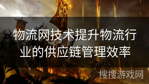 物流网技术提升物流行业的供应链管理效率 物流网技术提升物流行业的供应链管理效率