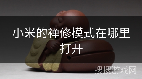 小米的禅修模式在哪里打开 小米的禅修模式在哪里打开