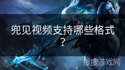 兜见视频支持哪些格式? 兜见视频支持哪些格式?