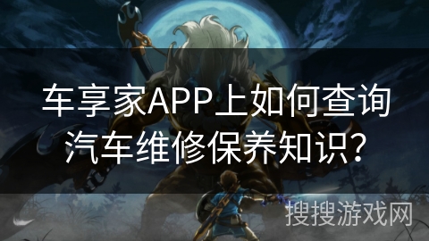 车享家APP上如何查询汽车维修保养知识？