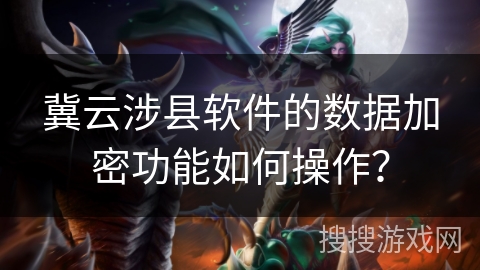 冀云涉县软件的数据加密功能如何操作？