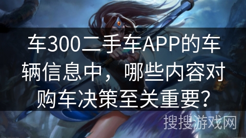 车300二手车APP的车辆信息中，哪些内容对购车决策至关重要？