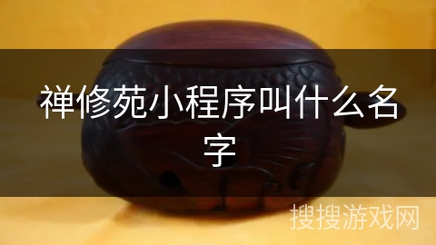 禅修苑小程序叫什么名字 禅修苑小程序叫什么名字