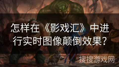 怎样在《影戏汇》中进行实时图像颠倒效果? 怎样在《影戏汇》中进行实时图像颠倒效果?