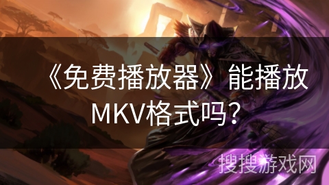 《免费播放器》能播放MKV格式吗? 《免费播放器》能播放MKV格式吗?