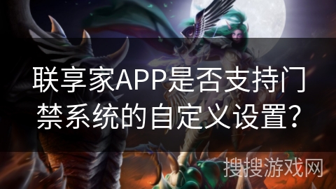 联享家APP是否支持门禁系统的自定义设置？