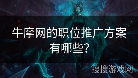 牛摩网的职位推广方案有哪些？