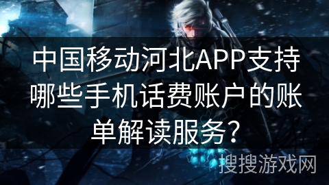 中国移动河北APP支持哪些手机话费账户的账单解读服务? 中国移动河北APP支持哪些手机话费账户的账单解读服务?