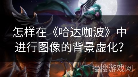怎样在《哈达咖波》中进行图像的背景虚化？