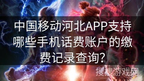 中国移动河北APP支持哪些手机话费账户的缴费记录查询? 中国移动河北APP支持哪些手机话费账户的缴费记录查询?
