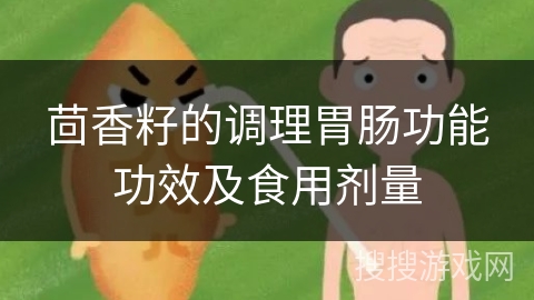 茴香籽的调理胃肠功能功效及食用剂量
