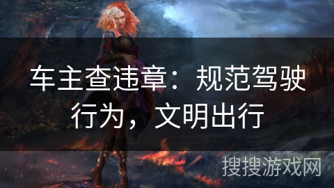 车主查违章:规范驾驶行为,文明出行 车主查违章:规范驾驶行为,文明出行