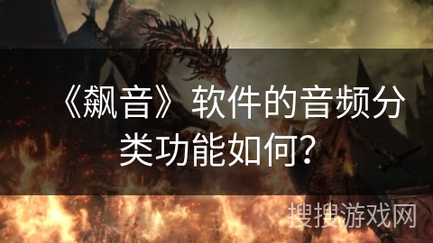 《飙音》软件的音频分类功能如何？