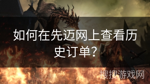 如何在先迈网上查看历史订单？