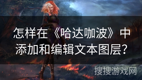 怎样在《哈达咖波》中添加和编辑文本图层？