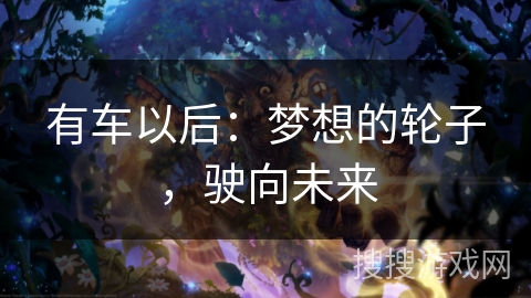 有车以后:梦想的轮子,驶向未来 有车以后:梦想的轮子,驶向未来