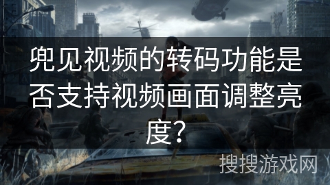 兜见视频的转码功能是否支持视频画面调整亮度? 兜见视频的转码功能是否支持视频画面调整亮度?