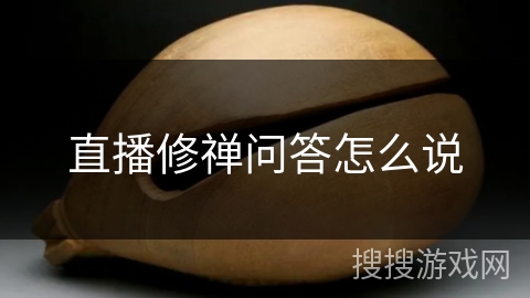 直播修禅问答怎么说