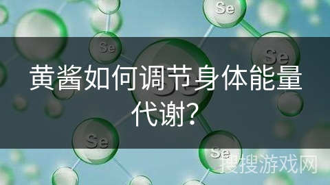 黄酱如何调节身体能量代谢？
