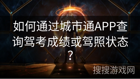 如何通过城市通APP查询驾考成绩或驾照状态？