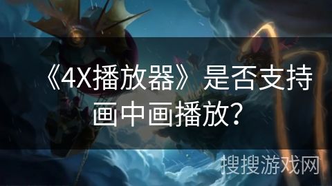 《4X播放器》是否支持画中画播放？