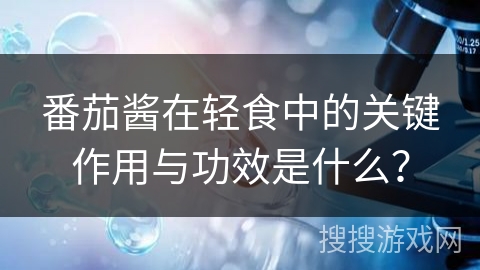 番茄酱在轻食中的关键作用与功效是什么？