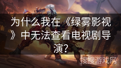 为什么我在《绿雾影视》中无法查看电视剧导演？