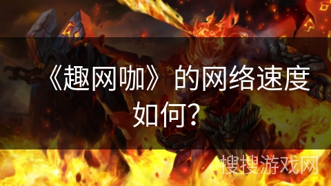 《趣网咖》的网络速度如何？