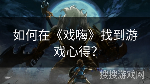 如何在《戏嗨》找到游戏心得？