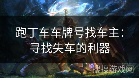 跑丁车车牌号找车主：寻找失车的利器