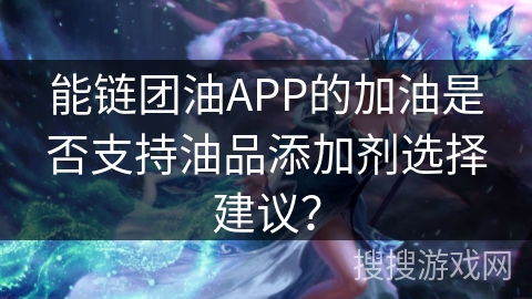 能链团油APP的加油是否支持油品添加剂选择建议？
