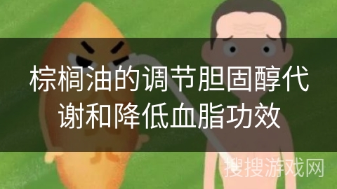 棕榈油的调节胆固醇代谢和降低血脂功效