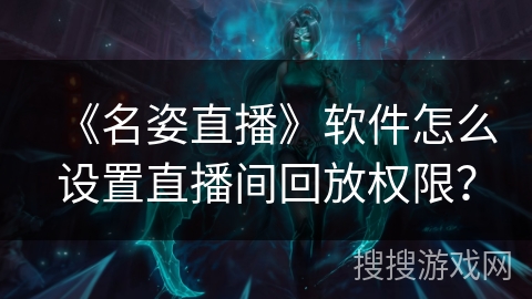 《名姿直播》软件怎么设置直播间回放权限？
