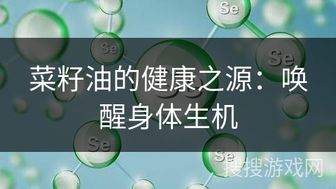 菜籽油的健康之源:唤醒身体生机