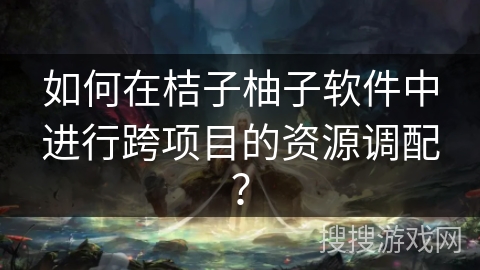 如何在桔子柚子软件中进行跨项目的资源调配? 如何在桔子柚子软件中进行跨项目的资源调配?